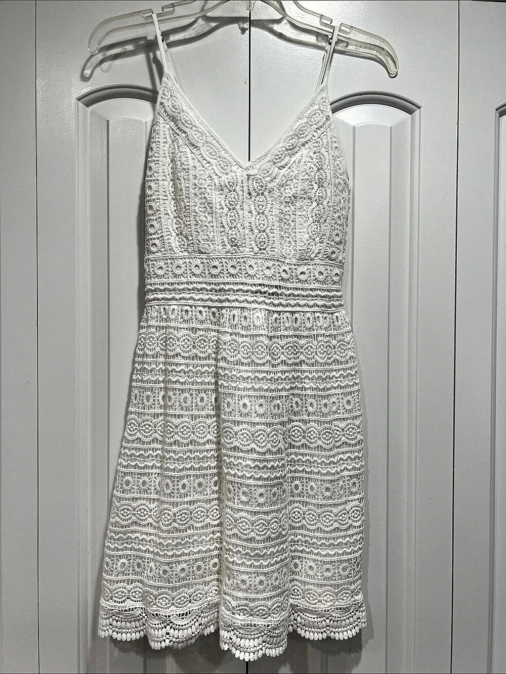 Abercrombie & Fitch Lace Mini Dress in White Size XS NWT